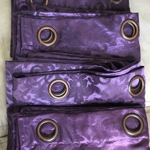 Beautiful Purple Room Darkening Grommet Curtains